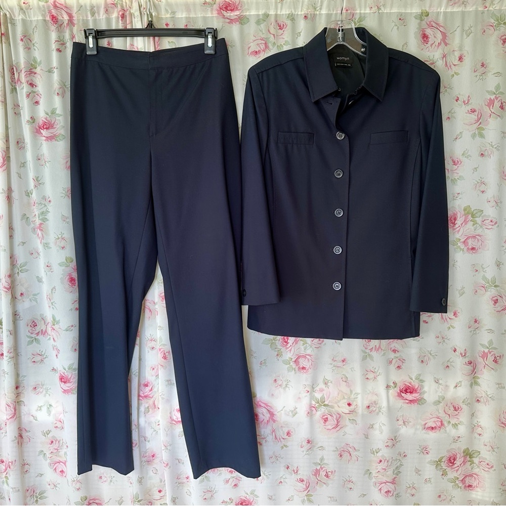 Womyn Navy Pantsuit Elegant and Versatile
